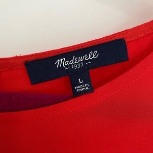 Madewell Red Silk Top